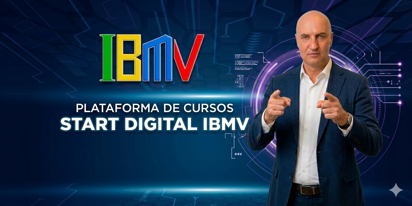 Banner inicial da plataforma de cursos Start Digital IBMV